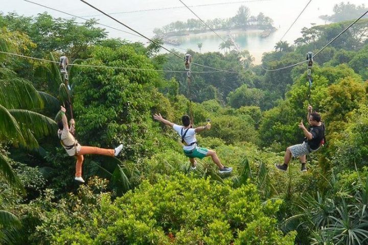 Ziplining at Mega Adventure Park